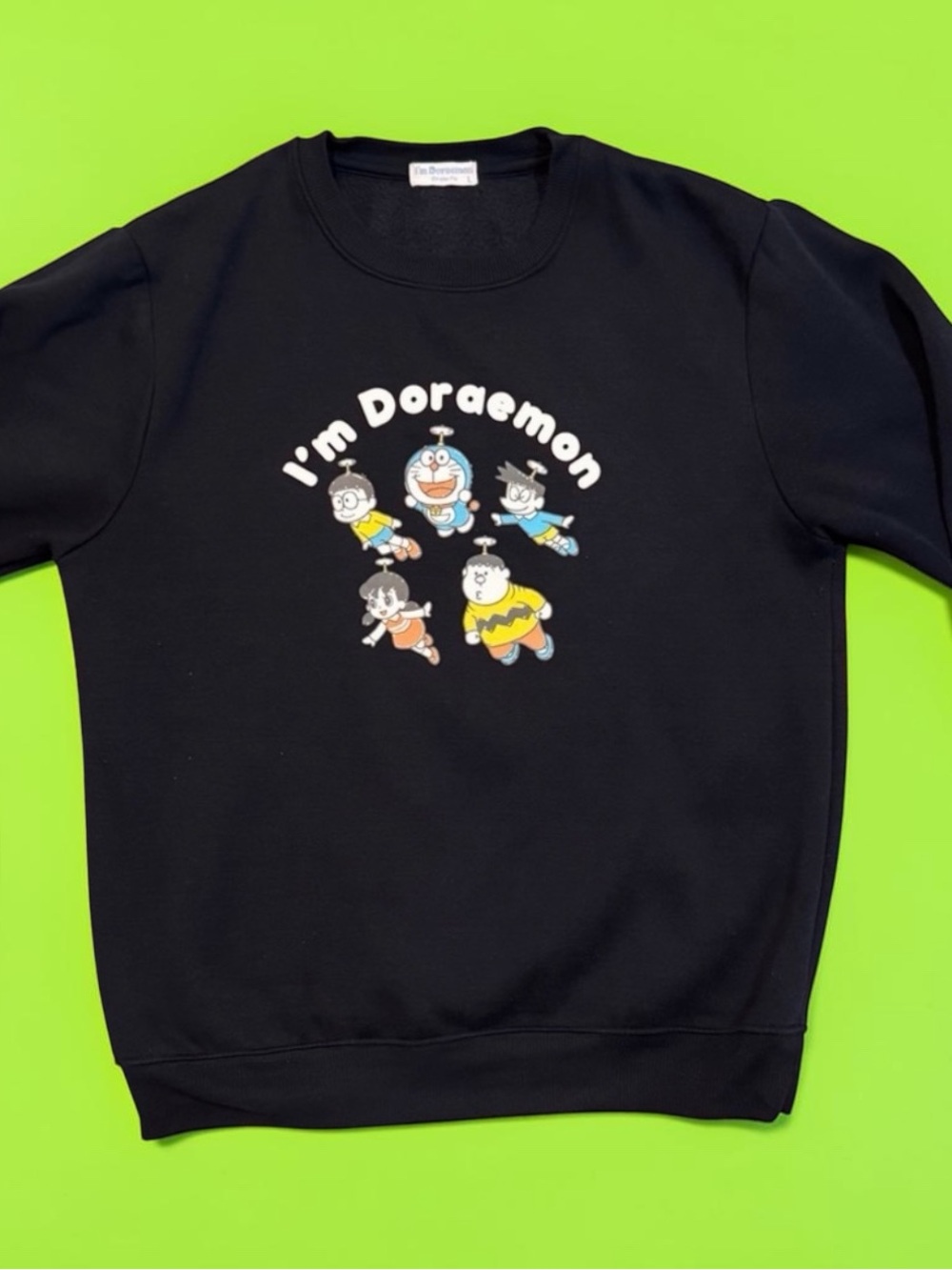 Rare I’m Doraemon Fujiko Pro Take-Copter Sweatshirt Size Large Fits Medium